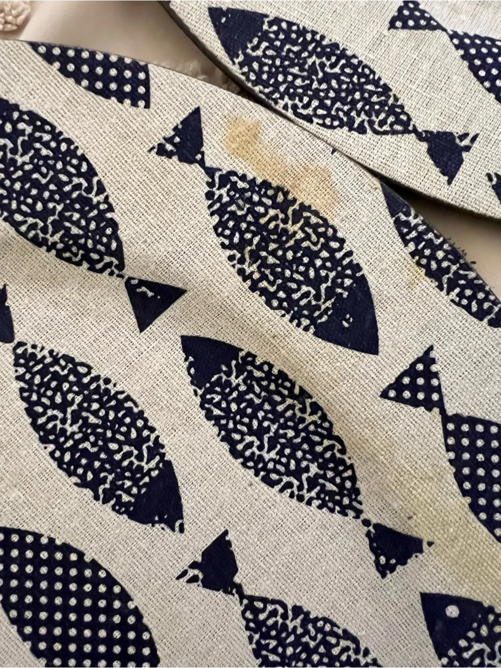 Pier 1 Imports navy blue and white Fish Charger Plates set of 6 12.75” diameter